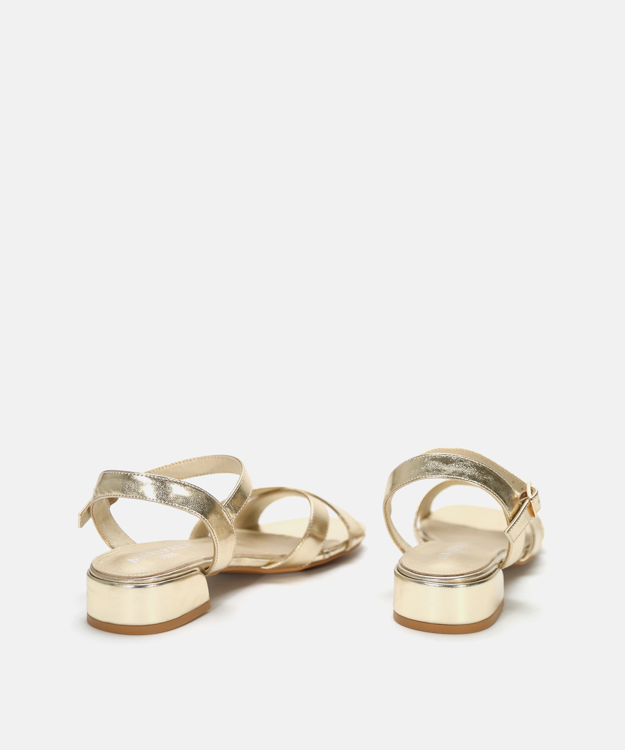 Sandalia tac&oacute;n tiras cruzadas image number null